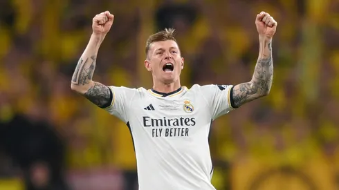 Toni Kroos of Real Madrid acknowledges the fans whilst been substituted during the UEFA Champions League 2023/24 Final match between Borussia Dortmund and Real Madrid CF