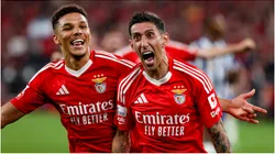 Angel Di Maria forward of SL Benfica celebrates after scoring