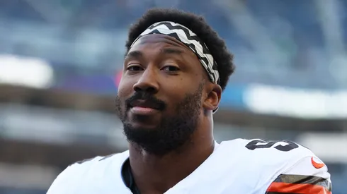 Myles Garrett defensive end of the Cleveland Browns