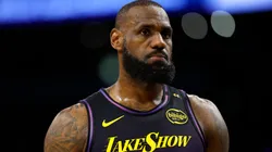 LeBron James #23 of the Los Angeles Lakers at Crypto.com Arena