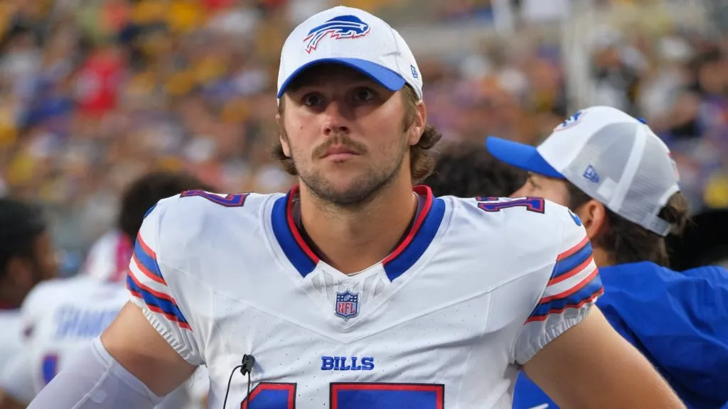 Josh Allen (17) during the Steelers vs Bills game on August 17, 2024. (Source: IMAGO / ZUMA Press Wire)