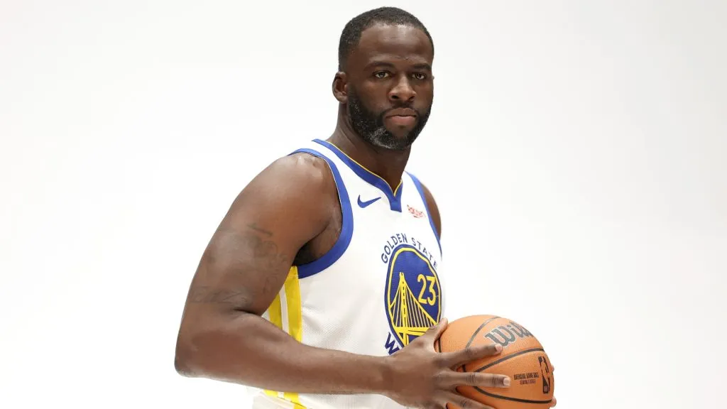 Draymond Green #23 of the Golden State Warriors poses for a picture during the Warriors’ media day on October 02, 2023. (Source: Ezra Shaw/Getty Images)