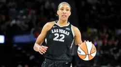 A'ja Wilson #22 of the Las Vegas Aces