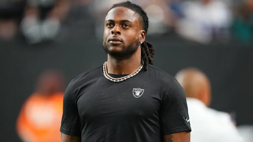 Wide receiver Davante Adams #17 of the Las Vegas Raiders looks on before a preseason game against the Dallas Cowboys at Allegiant Stadium on August 17, 2024. (Source: Chris Unger/Getty Images)
