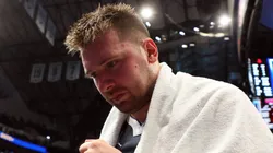 Luka Doncic #77 of the Dallas Mavericks walks off the court after the loss to the Houston Rockets at American Airlines Center on October 31, 2024 in Dallas, Texas.