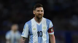 Lionel Messi reacts during the South American FIFA World Cup 2026 Qualifier match between Argentina and Peru
