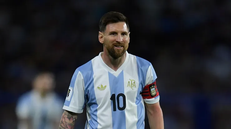 Lionel Messi reacts during the South American FIFA World Cup 2026 Qualifier match between Argentina and Peru