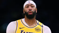 Anthony Davis #3 and LeBron James #23 of the Los Angeles Lakers during a 116-106 Lakers win over the Philadelphia 76ers at Crypto.com Arena on November 08, 2024 in Los Angeles, California.