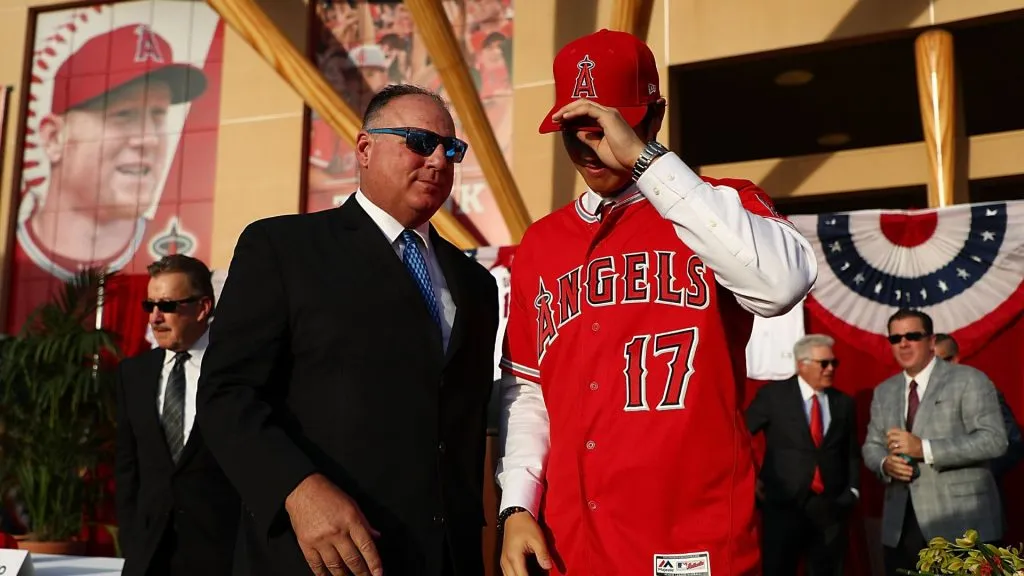 Scioscia and Ohtani on the Japanese first day