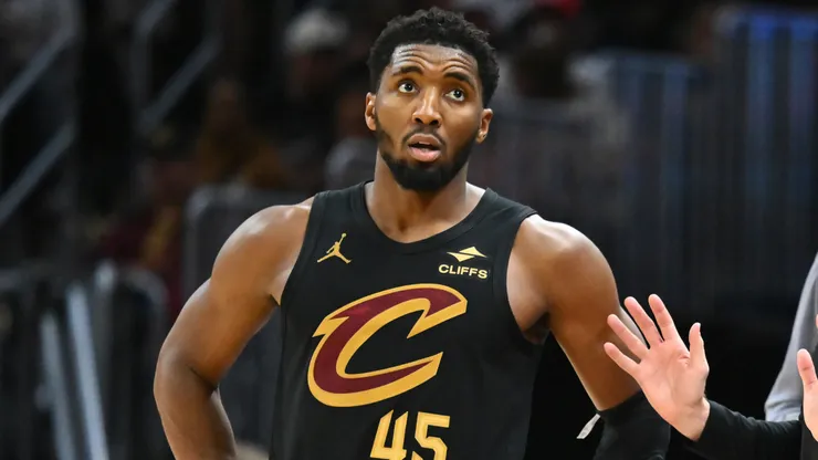 Donovan Mitchell #45 of the Cleveland Cavaliers.