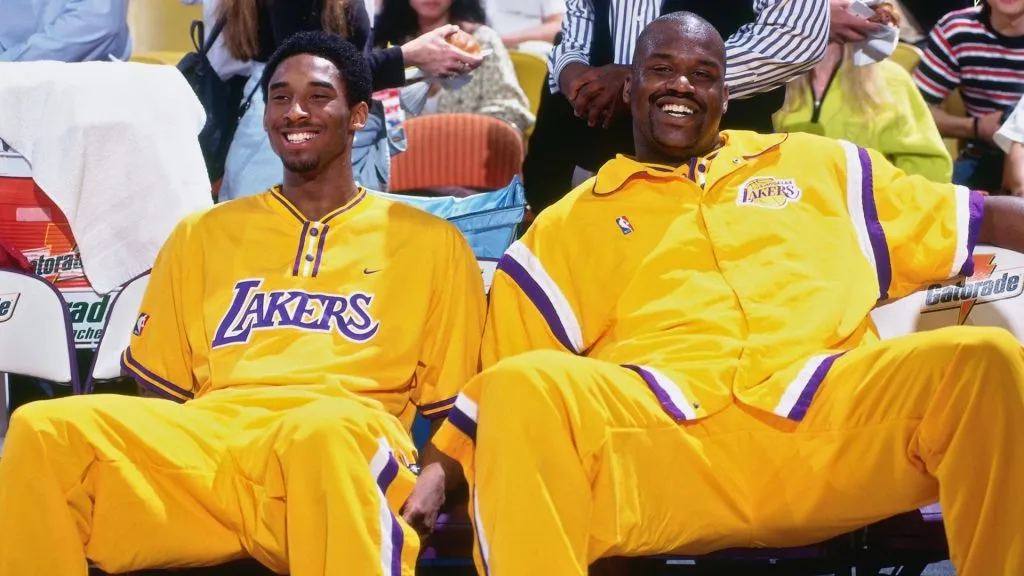 Kobe Bryant and Shaquille O’Neal. (Source: @Lakers)