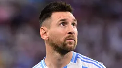 Lionel Messi of Argentina looks on prior to the CONMEBOL Copa America 2024