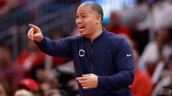 Head coach Tyronn Lue of the Los Angeles Clippers reacts in the second half against the Houston Rockets during the Emirates NBA Cup game at Toyota Center on November 15, 2024 in Houston, Texas.