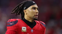 C.J. Stroud #7 of the Houston Texans looks on against the Detroit Lions at NRG Stadium on November 10, 2024 in Houston, Texas.