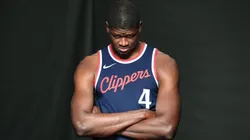 LA Clippers center Mo Bamba (4) during the Los Angeles Clippers Media Day on September 30, 2024, at the Intuit Dome in Inglewood, CA.