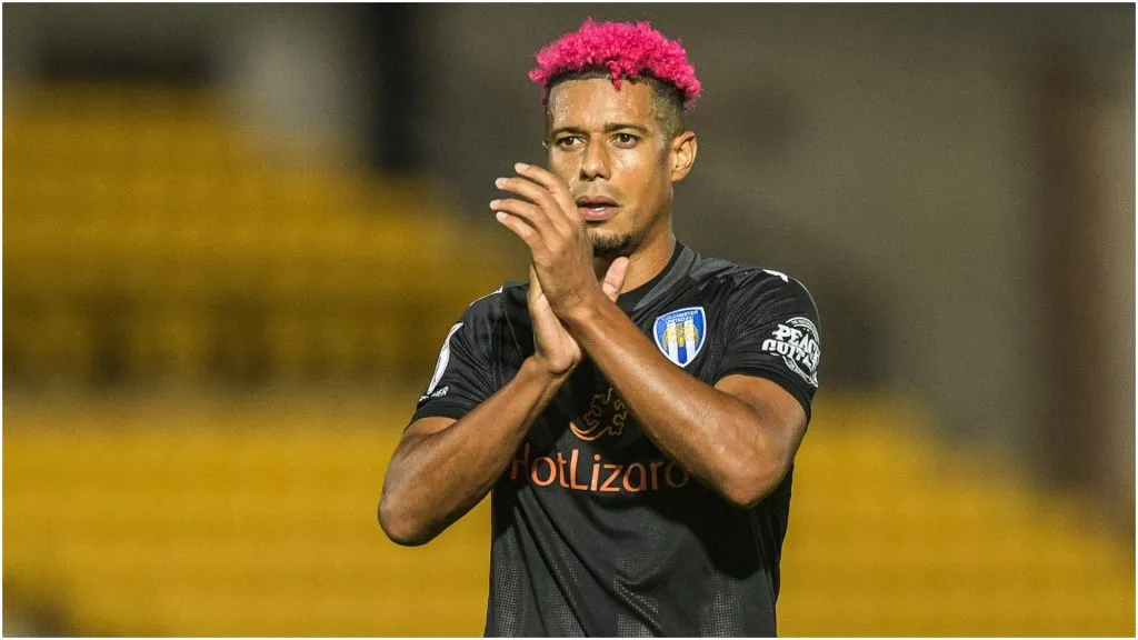 Lyle Taylor of Montserrat in a game with Colchester United – IMAGO / Focus Images