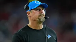 Detroit Lions head coach Dan Campbell during an NFL game between the Texans and the Lions on November 10, 2024 in Houston, Texas. The Lions won, 26-23, on a walk-off field goal.
