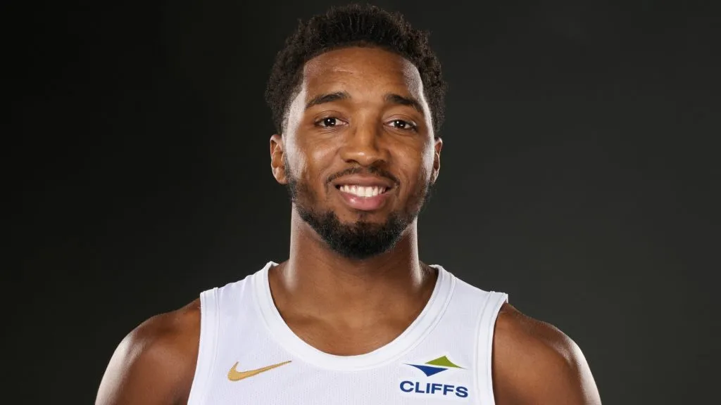 Donovan Mitchell #45 of the Cleveland Cavaliers poses for a photo during media day at Rocket Mortgage Fieldhouse on September 30, 2024. (Source: Jason Miller/Getty Images)