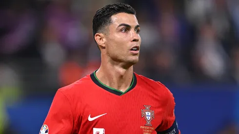 Cristiano Ronaldo of Portugal in action during the UEFA EURO 2024 quarter-final match between Portugal and France