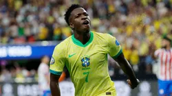 Vinicius Junior of Brazil celebrates a goal during the CONMEBOL Copa America 2024