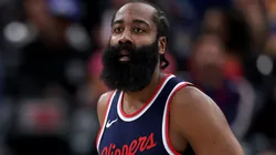 James Harden #1 of the LA Clippers dribbles during a 110-98 Clippers win over the Philadelphia 76ers at Intuit Dome on November 06, 2024 in Inglewood, California.