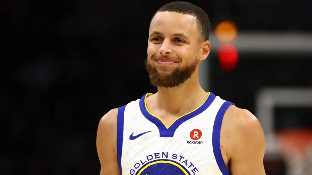 Stephen Curry #30 of the Golden State Warriors reacts in the second half against the Cleveland Cavaliers during Game Four of the 2018 NBA Finals at Quicken Loans Arena on June 8, 2018. (Source: Gregory Shamus/Getty Images)