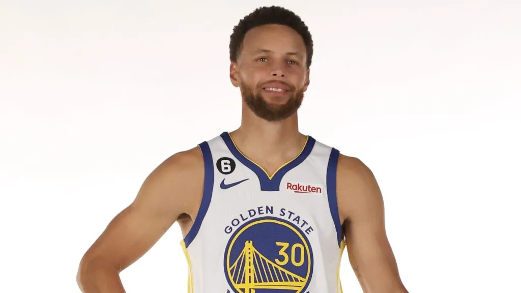 Stephen Curry #30 of the Golden State Warriors for a photo during the Warriors Media Day on September 25, 2022. (Source: Ezra Shaw/Getty Images)