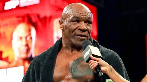 Mike Tyson attends the open workout for LIVE on Netflix: Jake Paul vs. Mike Tyson at the Toyota Music Factory on November 12, 2024 in Dallas, Texas.