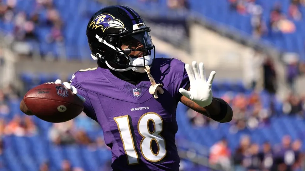 Diontae Johnson, of the Baltimore Ravens (Photo by Scott Taetsch/Getty Images)