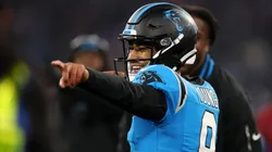Bryce Young of Carolina Panthers reacts during the NFL Munich Game 2024 between New York Giants and Carolina Panthers at Allianz Arena on November 10, 2024 in Munich, Germany.