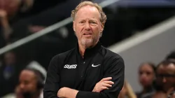 Head coach Mike Budenholzer of the Phoenix Suns looks on during the first half of the game against the Dallas Mavericks at American Airlines Center on November 08, 2024 in Dallas, Texas.