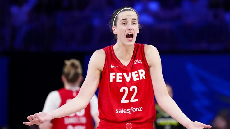 Caitlin Clark of Indiana Fever during the second half against the Dallas Wings at College Park Center on September 01, 2024