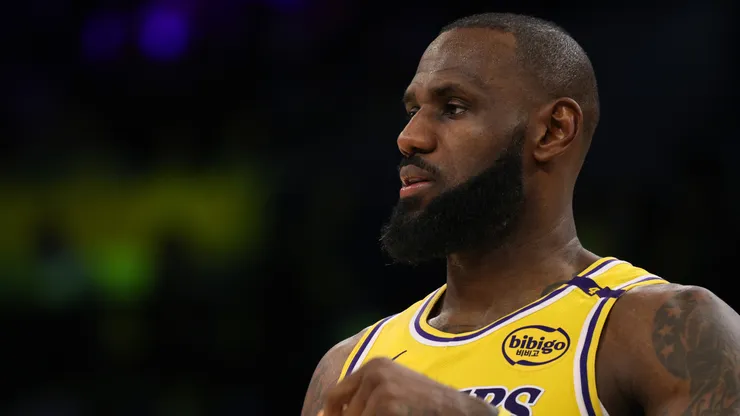 LeBron James #23 of the Los Angeles Lakers during a 110-103 Lakers win over the Minnesota Timberwolves