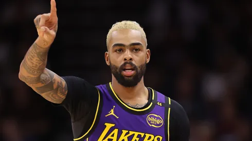 D'Angelo Russell playing with the Los Angeles Lakers on October 28, 2024 in Phoenix, Arizona.