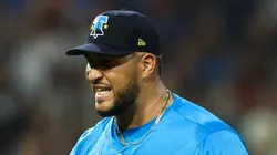 Pitcher Carlos Estevez #53 of the Philadelphia Phillies reacts after the final out of the top of the ninth inning against the Washington Nationals at Citizens Bank Park on August 16, 2024 in Philadelphia, Pennsylvania.