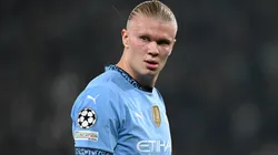 Erling Haaland of Manchester City during the UEFA Champions League 2024/25 League Phase MD4 match between Sporting Clube de Portugal and Manchester City