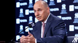 New York Yankees General Manager Brian Cashman speaks.