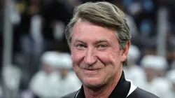 Co-owner Wayne Gretzky of the Las Vegas Desert Dogs is introduced before the Desert Dogs' inaugural regular-season home opener against the Panther City Lacrosse Club at Michelob ULTRA Arena on December 16, 2022 in Las Vegas, Nevada. Panther City defeated the Desert Dogs 9-3.