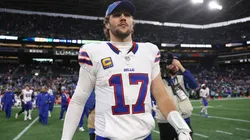 Josh Allen #17 of the Buffalo Bills reacts after a 31-10 victory against the Seattle Seahawks at Lumen Field on October 27, 2024 in Seattle, Washington.