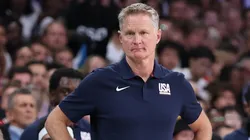 Head coach Steve Kerr of Team United States looks on during a Men's Group Phase - Group C game between the United States and South Sudan on day five of the Olympic Games Paris 2024.