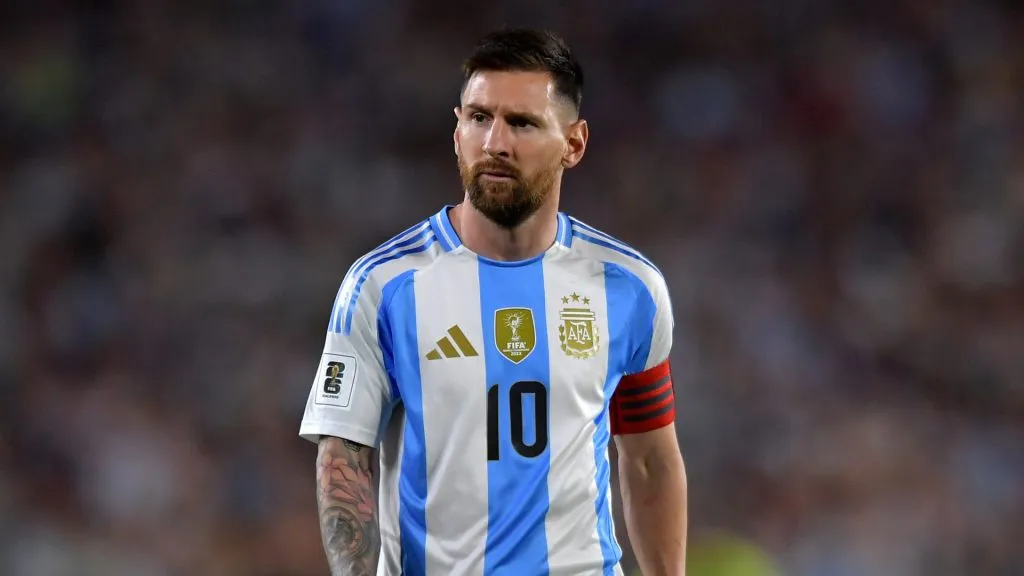 Lionel Messi of Argentina looks on during the match against Bolivia for 2026 World Cup Qualifiers.