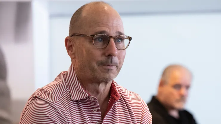 General Manager of the New York Yankees, Brian Cashman speaks to guests at the 2024 “Give a Hoot” event a fundraiser for the Taylor Hooton Foundation hosted by the NY Yankees at Yankee Stadium on August 11, 2024 in New York City.
