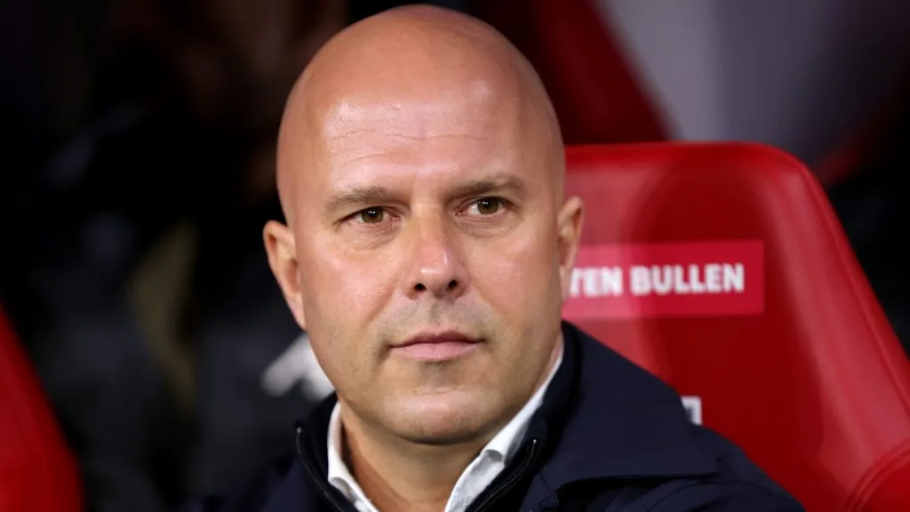 Arne Slot, Manager of Liverpool, looks on prior to the UEFA Champions League 2024/25 League Phase MD3 match between RB Leipzig and Liverpool FC in 2024. (Source: Maja Hitij/Getty Images)