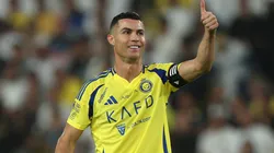 Cristiano Ronaldo celebrates with Al Nassr