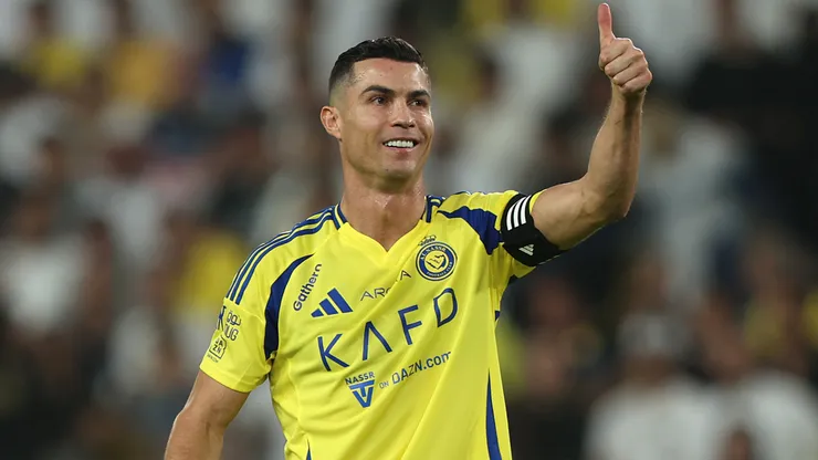 Cristiano Ronaldo celebrates with Al Nassr