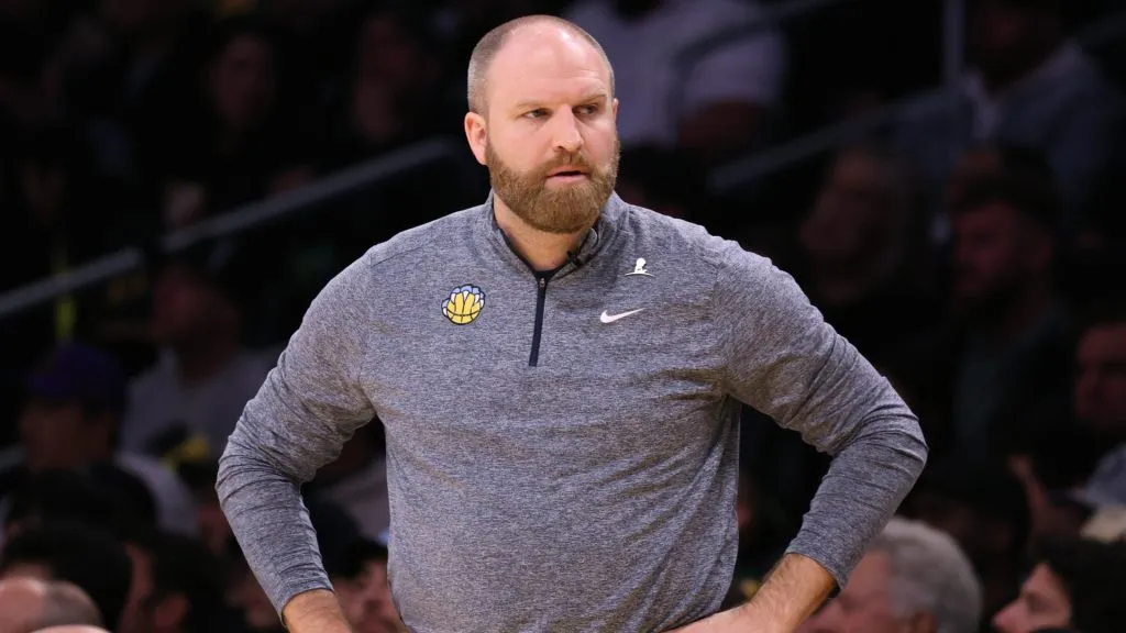 Taylor Jenkins of the Memphis Grizzlies watches play during a 127-113 Grizzlies win over the Los Angeles Lakers at Crypto.com Arena on January 05, 2024. (Source: Harry How/Getty Images)