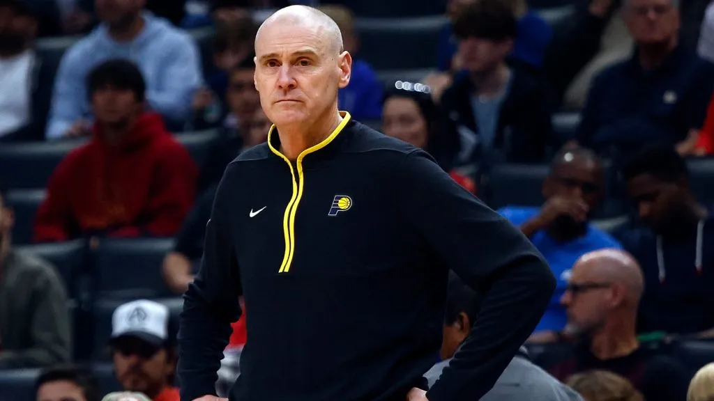 Rick Carlisle of the Indiana Pacers in the first half at Crypto.com Arena on November 27, 2022. (Source: Ronald Martinez/Getty Images)