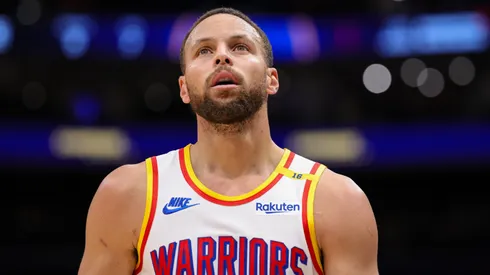 Stephen Curry #30 of the Golden State Warriors looks on during the first half against the Washington Wizards at Capital One Arena on November 04, 2024 in Washington, DC.