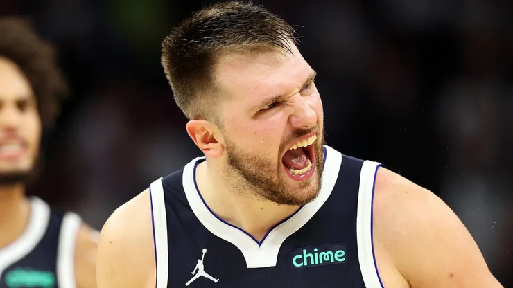 Luka Doncic playing with the Dallas Mavericks against the Minnesota Timberwolves on October 29, 2024.