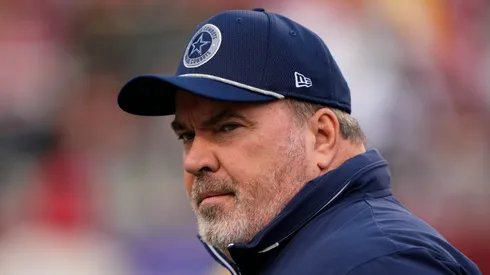 Head coach Mike McCarthy of the Dallas Cowboys looks on prior to a game against the San Francisco 49ers at Levi's Stadium on October 27, 2024 in Santa Clara, California.